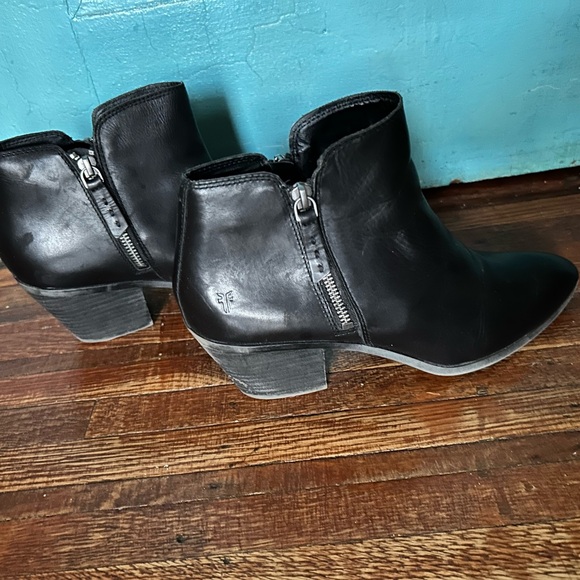 Frye Shoes - Frye Black Leather Ankle Booties